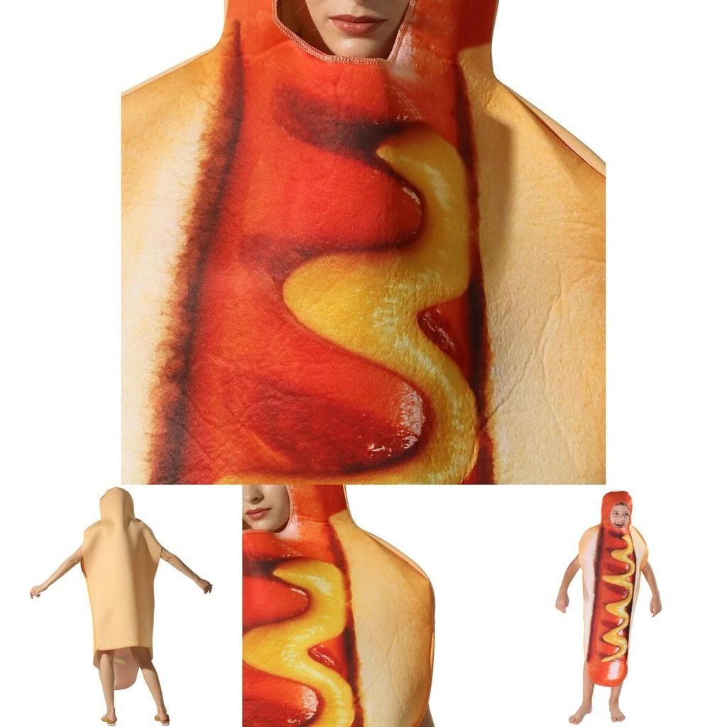 Kreativní a okouzlující kostým hot dogu pro hraní rolí a jevištní vystoupení