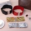 Metallschließe Pailletten Breiter Korsettgürtel Breiter Elastischer Elastischer Waspie-Gürtel Punk-Stil