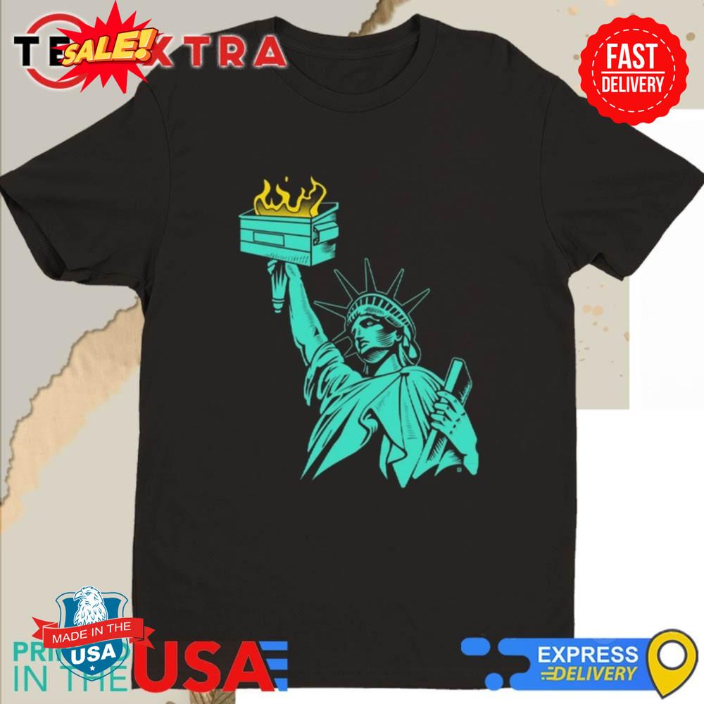 

Lady Liberty Dumpster Fire Shirt Unisex T-Shirt XXL