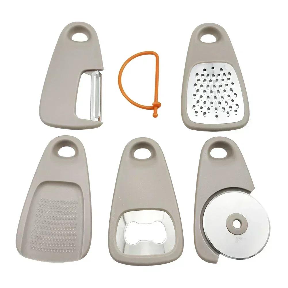 For Small Kitchens Versatile Gadget Set Cooking Tools Bridal Shower Gifts 5-piece Kitchen Tools Set Compact Kitchen Tools хаки