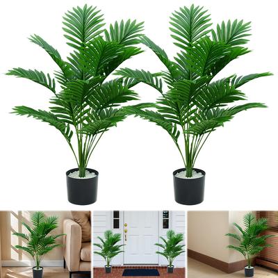 Artificial Palm Tree Artificial Plants Green Plants In Pot Fake Plant for Living Room Decorative Bedroom Bathroom