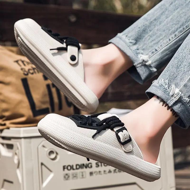Fashion Flat Male Slipper Soft Beach Men's Shoe Sabot High Quality Fashion Summer Sale Original Trend 2025 Casual Mascullino Y2k Slides