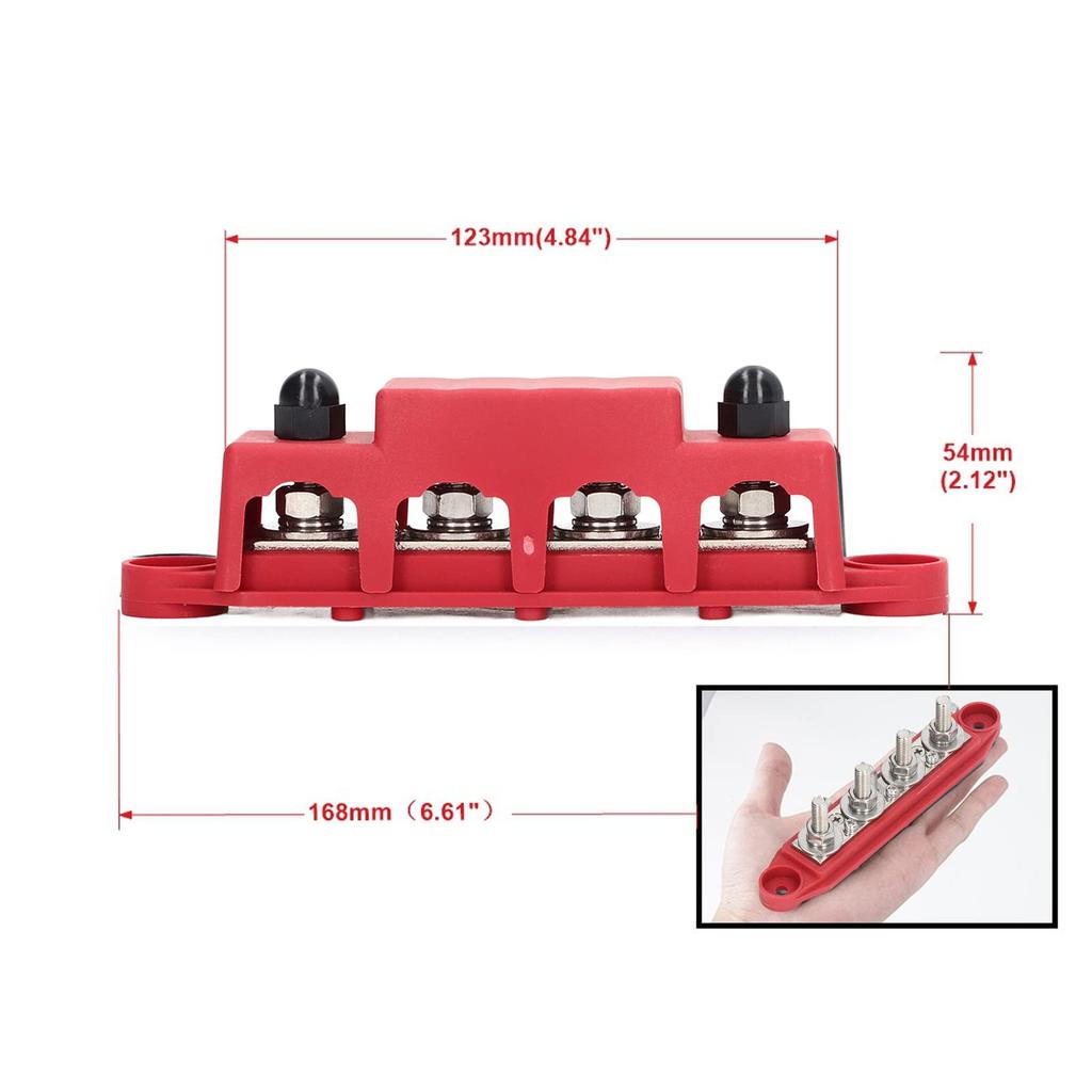 Busbar Box, M8 Terminal Stud Battery Junction Block 250 Ampere