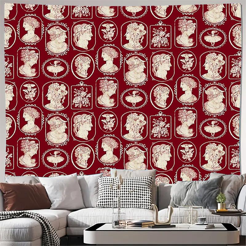 Vintage Tapestry Wall Hanging Medieval Gothic Renaissance Art Decor Home Living Room Bedroom Aesthetic Wall Decor 74x94cm(29x37in)