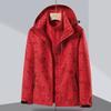 Mens Womens Camouflage 3-in-1 Detachable Winter Outdoor Jacket With Fleece Liner Windproof Waterproof Skiing Hiking