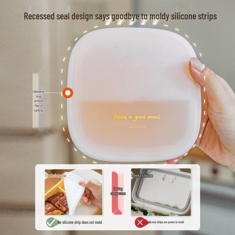 Silicone Microwaveable Divided Lunch Box