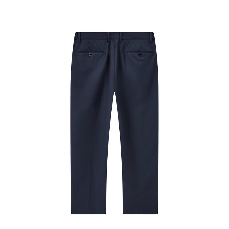 JOEONE Men's Machine Washable Wool Blend Straight Fit Suit Trousers