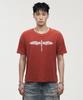 LANARCHIVE [0138] Antique Cross Wing Short Sleeve T-Shirt - Red
