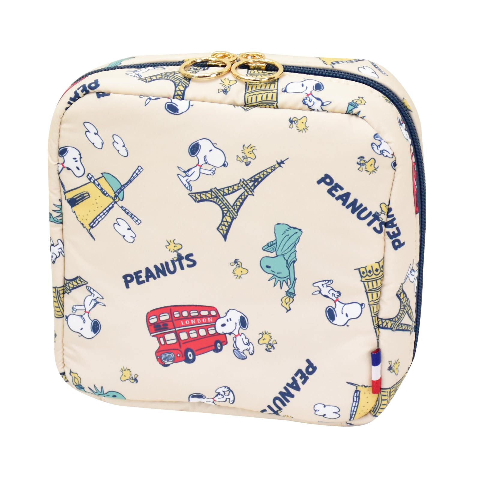 

Cosmetic Accessory Square College Cute snoopy0422 Ivory [Snoopy] Pouch, Pouch, Case, Pouch, Compact, Lightweight, Women s, Commuting, School, Travel,