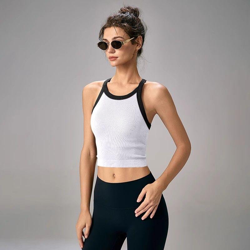 Mitaogirl Kendall Wind Sports Vest Women Running Fitness Top I-Shaped Yoga Clothes Outer Wear Shockproof Bra