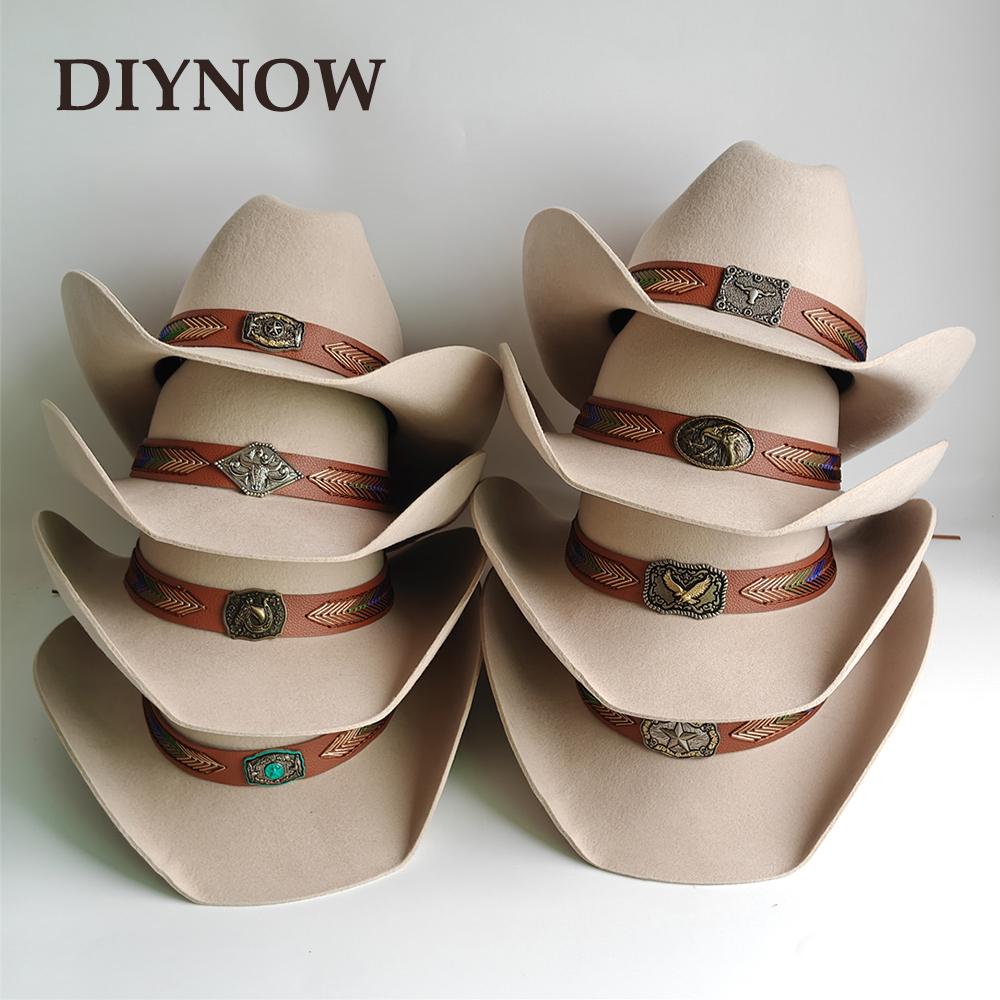 2026 Competitive Western cowboy Hat 100% Wool Fedora Hat for Women Men Riding Hat Panama Big Brim Cowgirl Hat sombrero vaquero