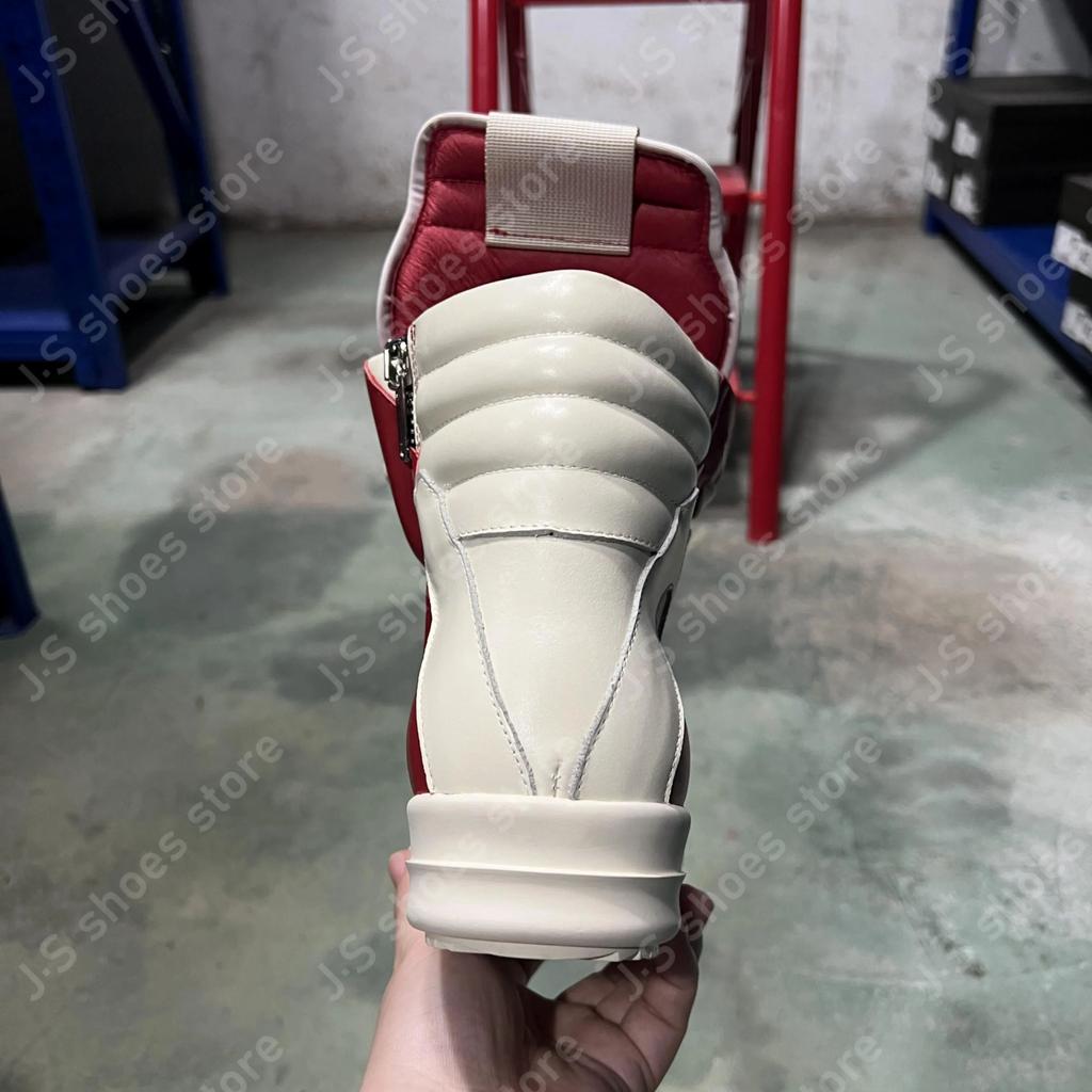 R-o Classic Boot Red Leather High Top Shoe Luxury Genious Men Sneaker Zipper Women Casual Shoes Lace Up Geobasket Ankle Boots