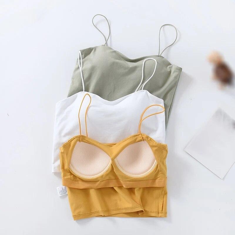 

Женский укороченный топ на тонких бретелях, бесшовные мягкие майки без рукавов, базовые топы, спортивный бюстгальтер для йоги, укороченные топы на бретелях для тренировок