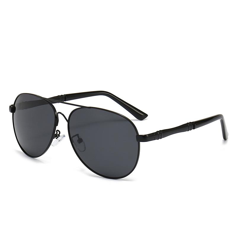 Photosensitive Color-Changing Sunglasses Day And Night Men'S Metal Polarized Sunglasses Black Summer Sunshade Glasses