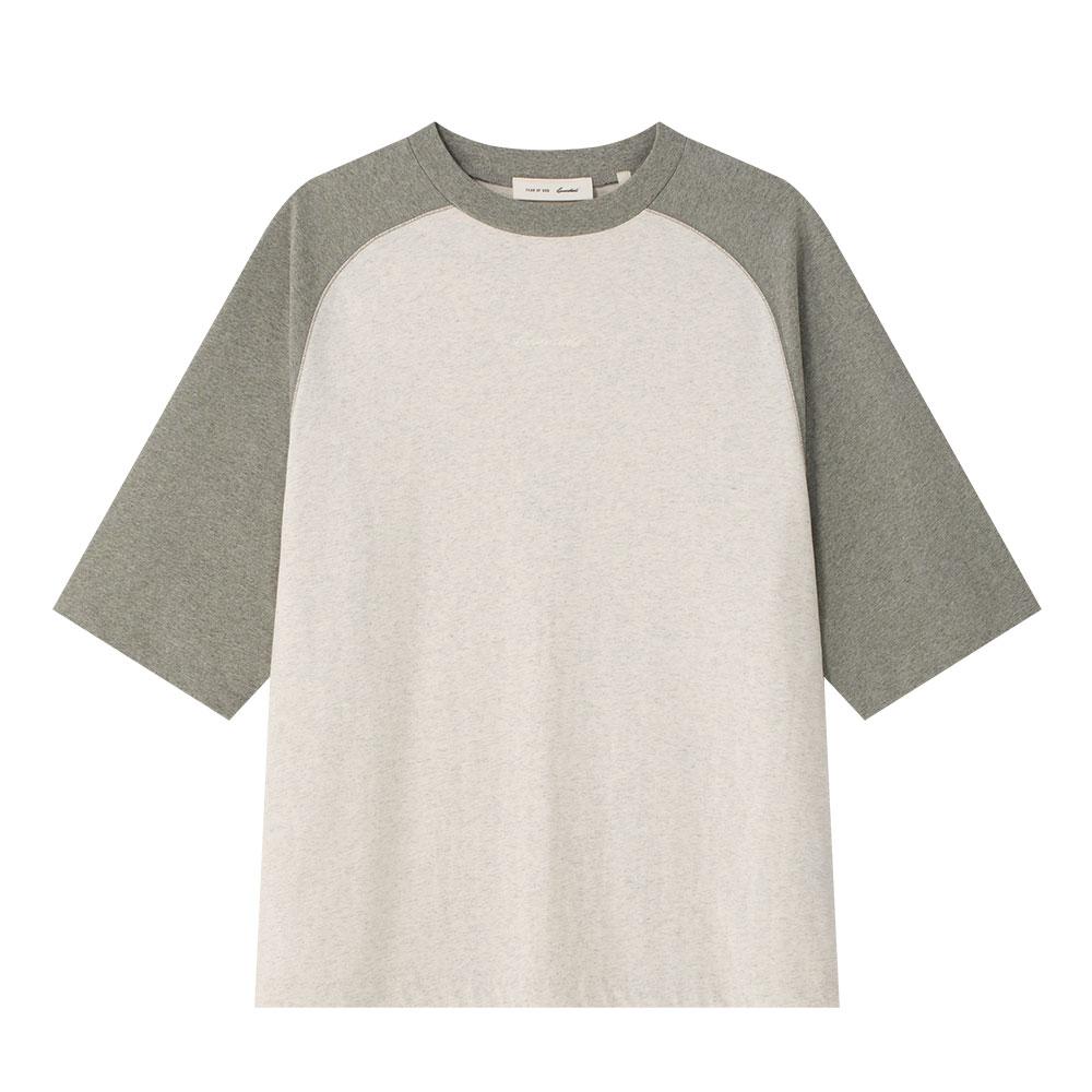 

Fear of God Essentials Signature Tee Oatmeal/Concrete Heather Unisex Tops Cream 125SP264062F XS