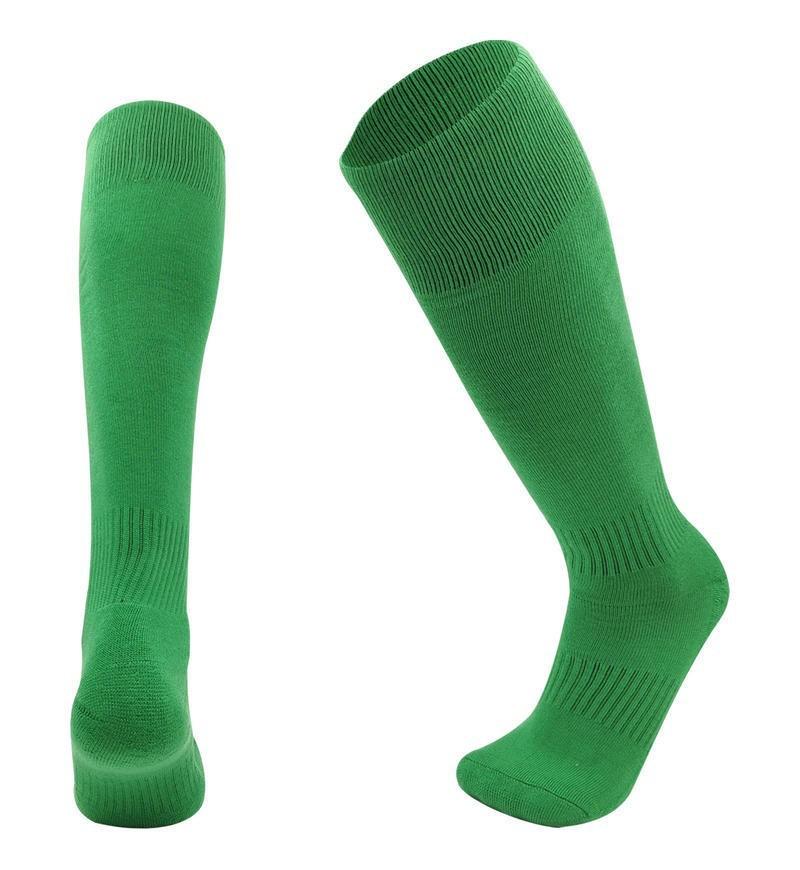 Long Tube Knee Football Socks Adult Solid Color Versatile Children'S Football Socks Towel Bottom Sweat-Absorbing Non-Slip Wear-Resistant Shock Socks