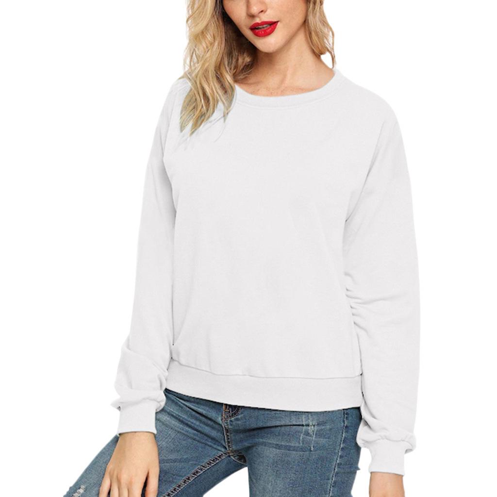 2023 Women's Loose Round Neck Hoodie - Autumn/Winter Style with Plus Velvet Thickness