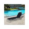 Chaise longue pliable - MUVOE - Outsunny - toit solaire réglable - tissu Oxford - charge max 120 kg