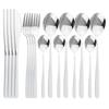 16Pcs Green Gold Dinnerware Set 304 Stainless Steel Cutlery Set Knives Forks Spoons Dinner Set Kitchen Tableware Silverware Set