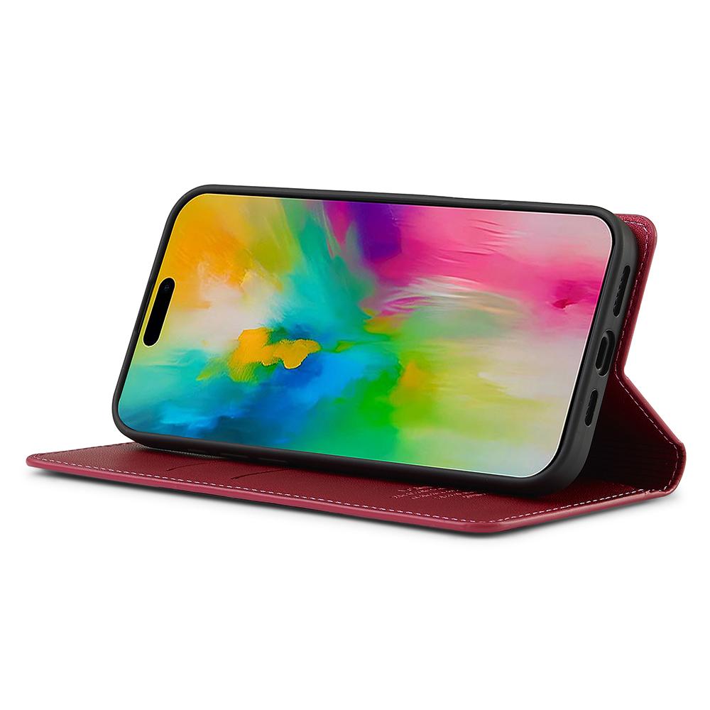 LC.IMEEKE L1 Series for iPhone 17 Case PU Leather Wallet Stand Protective Phone Cover