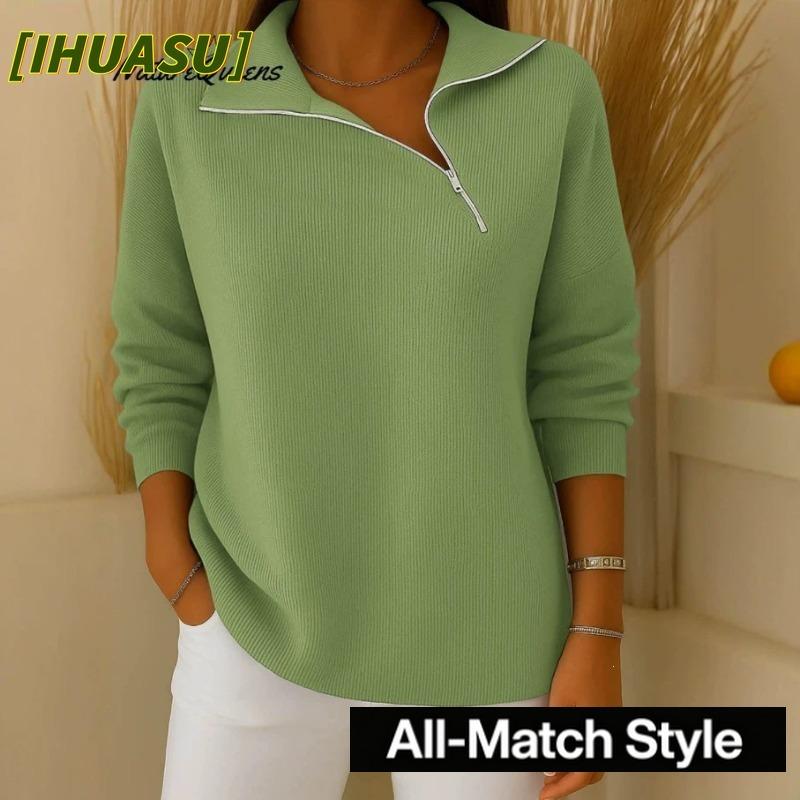 IHUASU Damenmode, lässig, einfarbig, langärmelig, Blusen und Hemden