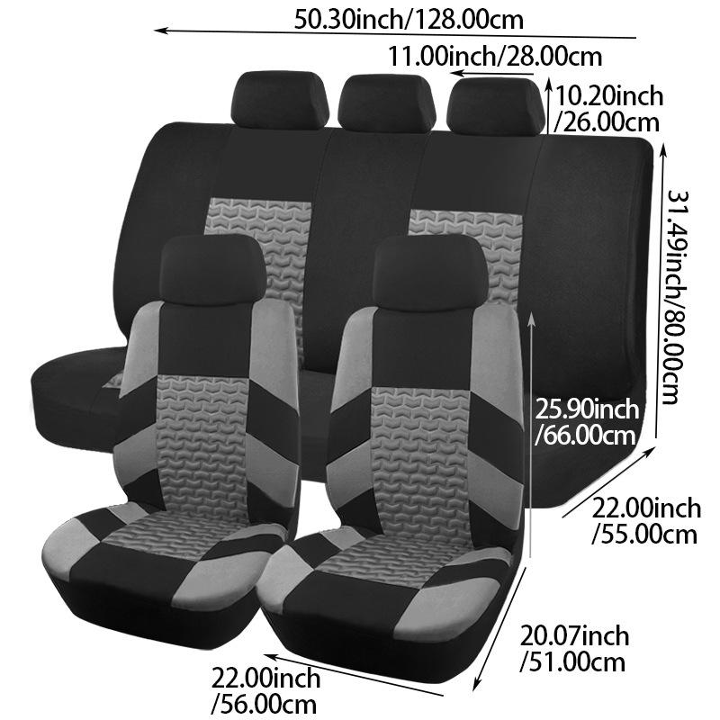 Fashion Universal Full Set Car Seat Covers Auto Seat Decoration Rear Front Auto Seat Cover Car Cushion Protector Case Cover
