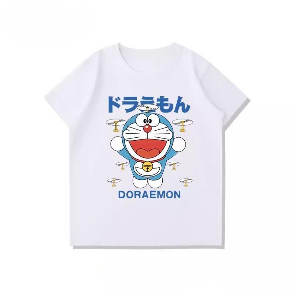 T-shirt d été pour enfants Doraemon t-shirt respirant confortable et décontracté pour hommes et femmes 110