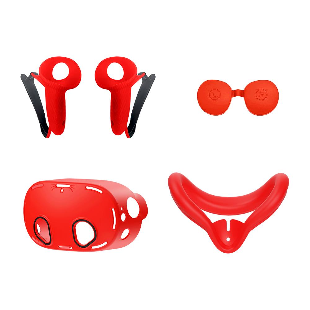 Neues, langlebiges, weiches 5er-Set mit Silikon-Schutzhüllen, VR-Zubehör für Meta Quest 3S, Cover-Kit, Weihnachtsgeschenk
