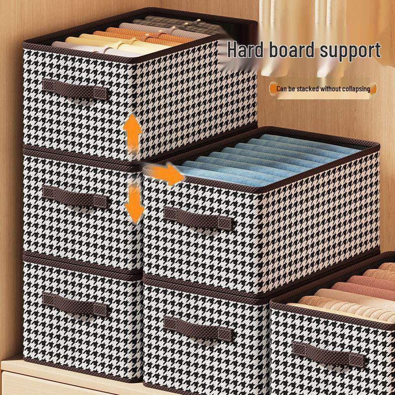 Houndstooth Foldable Drawer Organizer for Wardrobe