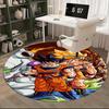 1pc Dragon Ball Z Goku & Vegeta Super Saiyan Round Carpet - Anime Cartoon Design Chair Mat, Non-Slip Rug for Office, Home Decor, Living Room