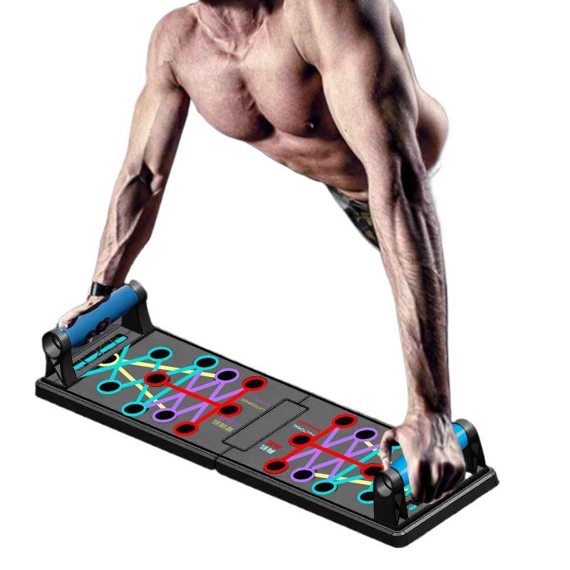 Placă pliabilă multifuncțională pentru flotări pentru antrenamentul mușchilor pieptului și abdomenului cu contor