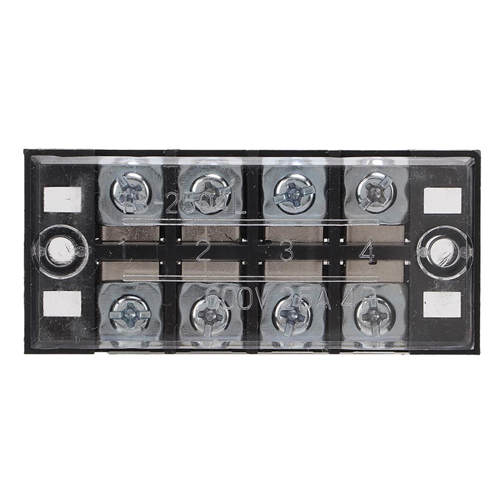 50pcs Terminal Blocks Dual Row 25A 600V Good Electrical Conductivity Screw Terminal Strip Blocks for Distribution Box