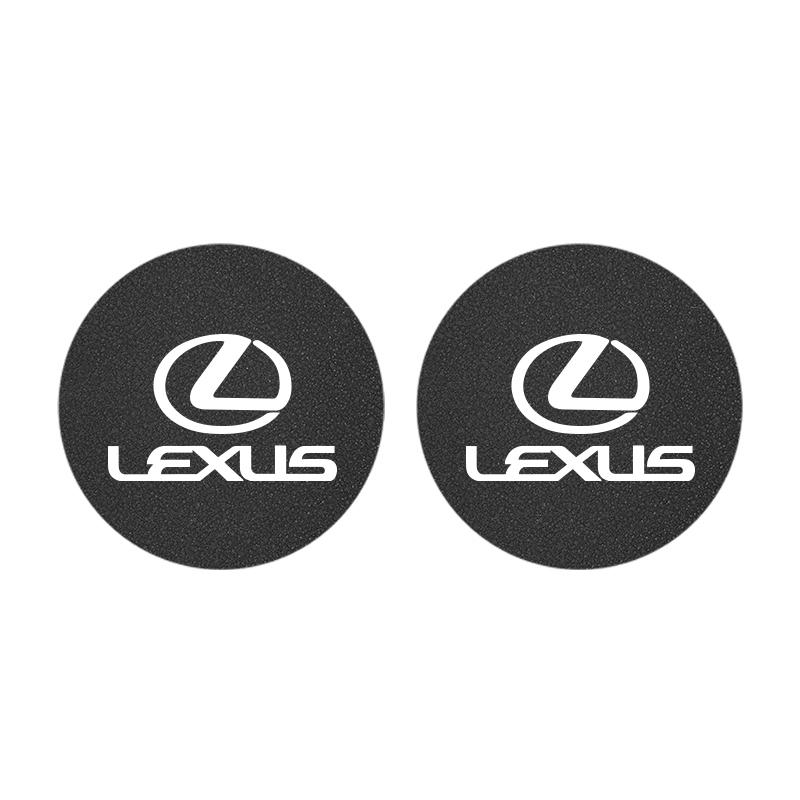 

2Pcs Car Suede Coaster Anti-Slip Water Cup Pad Accessories For Lexus F SPORT LBX NX RX 350h 450h ES UX 300e GS GX IS LS LX CT LC