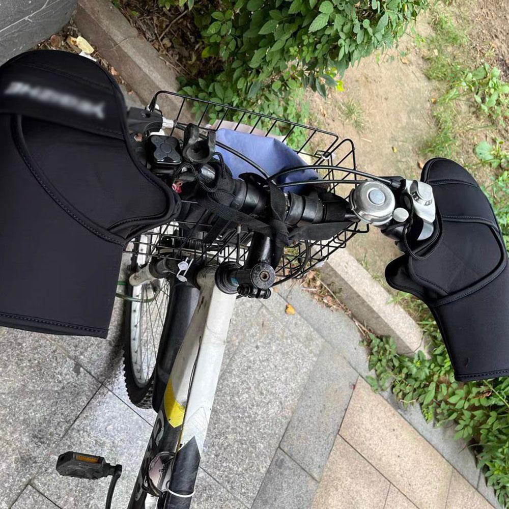 MESOROCK Motorcycle Handlebar Gloves Winter Warm Windproof Riding Mittens Thick Waterproof Hand Protector Cover for Motorcycles Electric Bikes