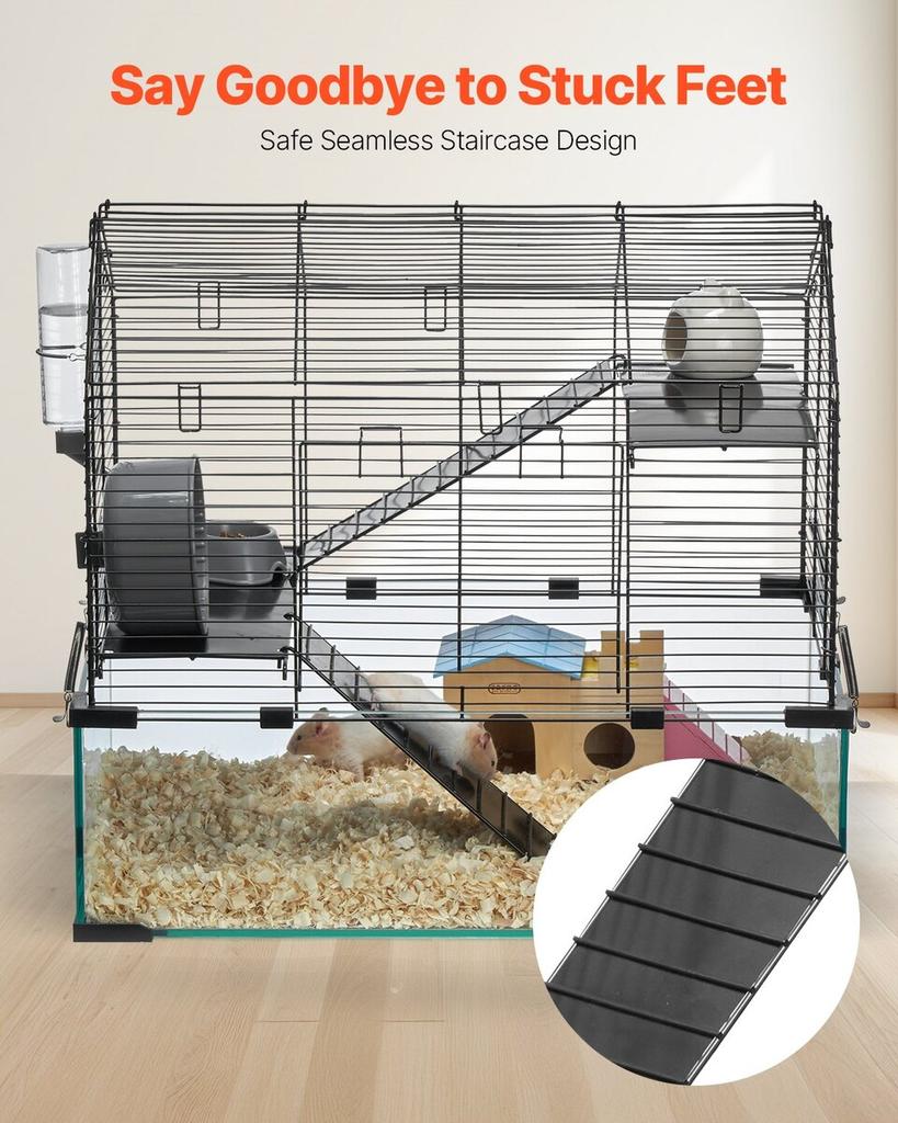 Wire Hamster Cage Habitat 22.8in Rodent Gerbil Small Animal House