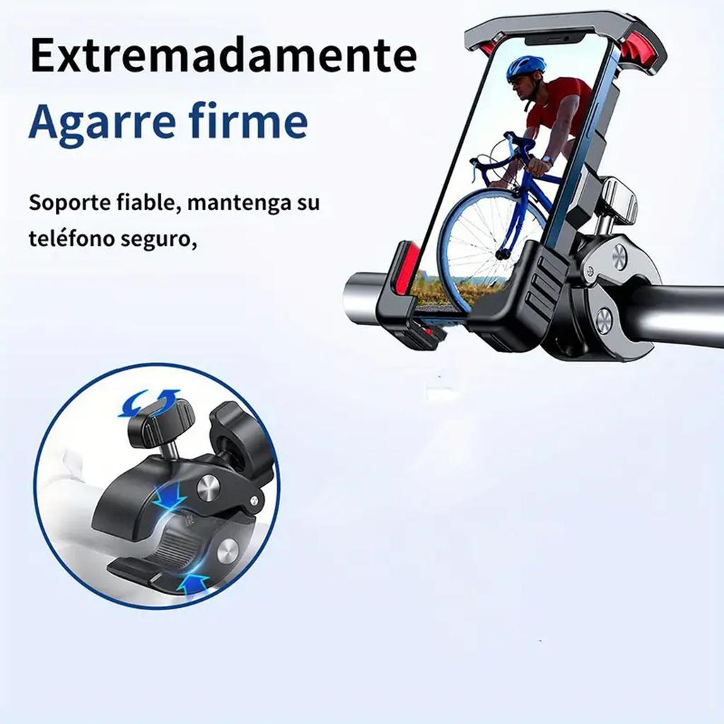 Motorcycle Navigation Frame Bike Holder 360° View Universal Bicycle Holder 4.7-7 Inch Mobile Stand Shockproof Bracket GPS Clip Mobile Phone Holder