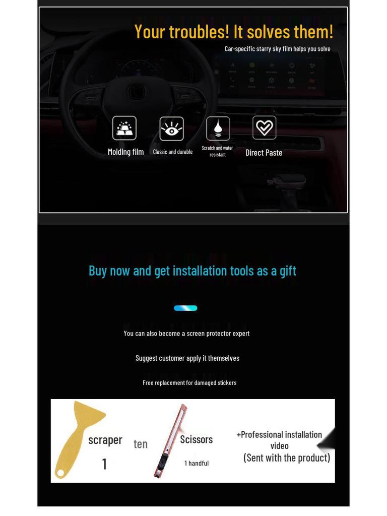 Starry Sky Film for Range Rover Evoque Interior Wrap - Frosted Decal, Damage-Free Replacement.