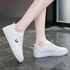 Spring Autumn Pure White Casual Sports Shoes Breathable Microfiber Women's Flats Korean Style Versatile Student Flat Sneakers
