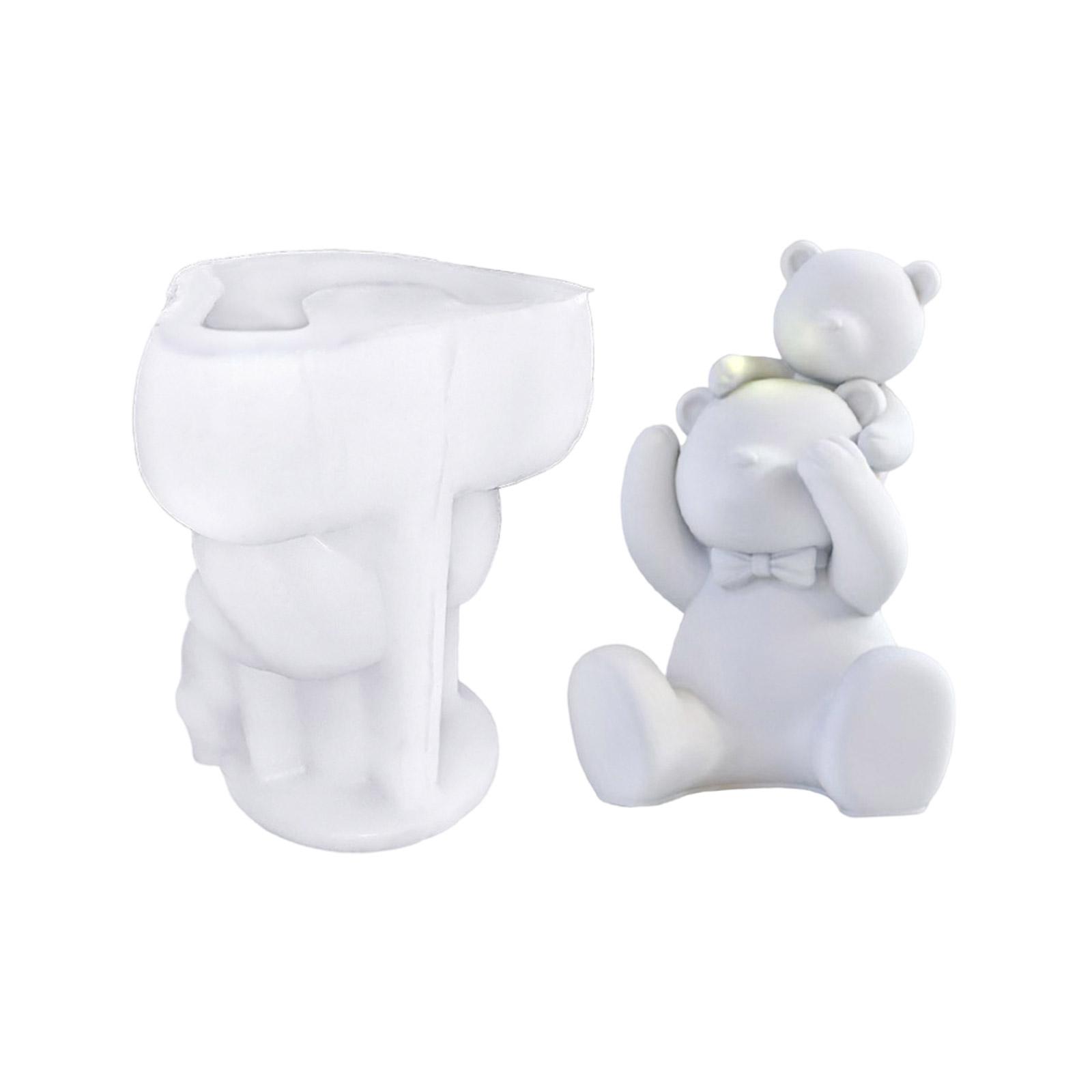 

Многоцелевая очаровательная 3D-форма медведя из прочного силикона, портативная для изготовления статуэток из смолы и гипса, для украшения дома 2