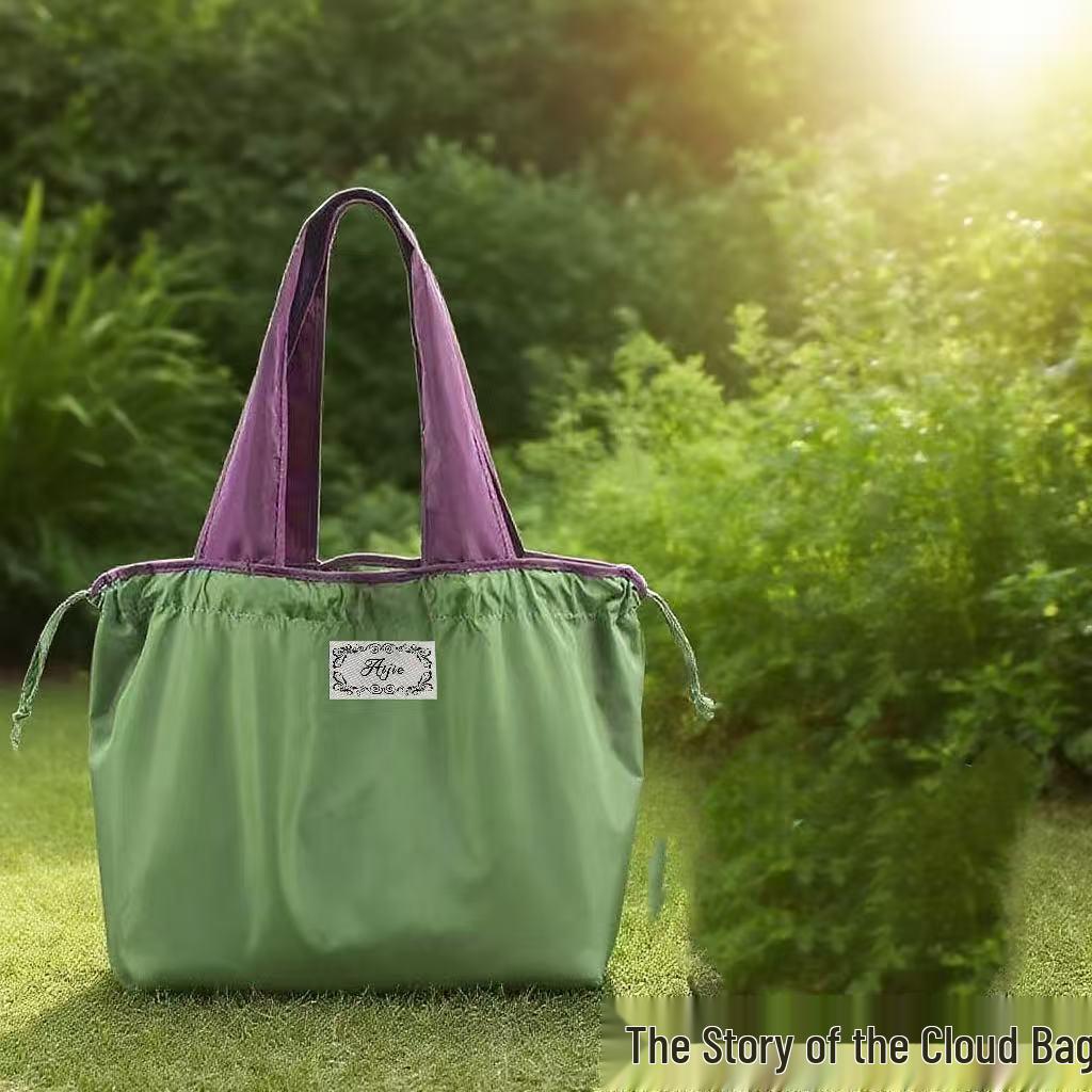 Miljövänlig japansk hopfällbar axelväska – Bärbar, Förstärkt matkasse & Resväska