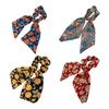 Hair Tie Floral Print Long Ribbon Chiffon Fabric Hair Rope Easy to Wear Bun Half-Tied Hairstyles Ponytail Holder Hair Accessory