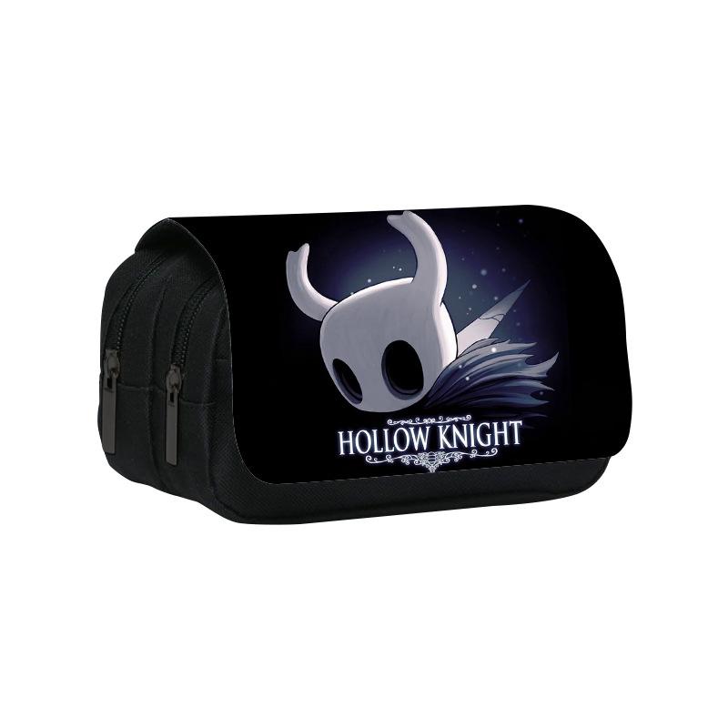Hollow Knight Double-Layer Pencil Case Cartoon School Pen Bag For Student Large Storage Students Pencil Box School Gift