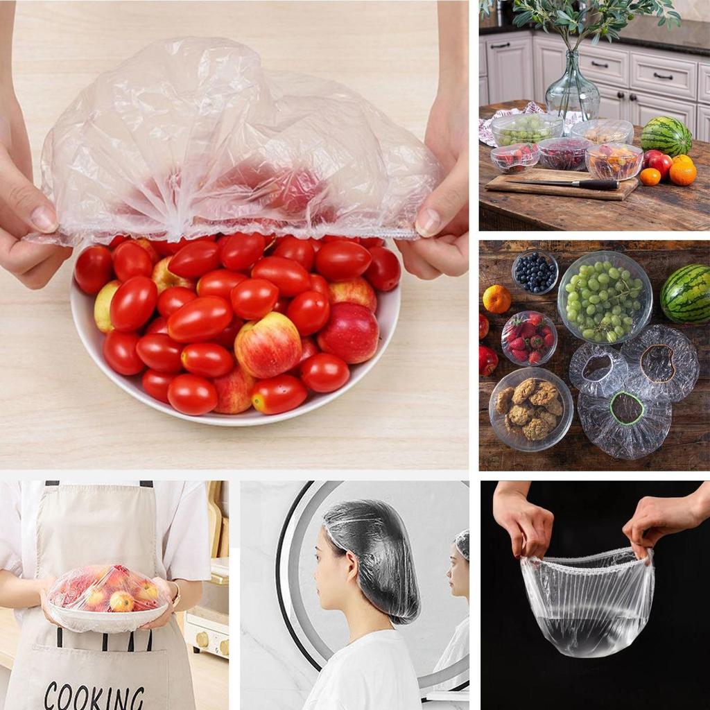 Reusable Elastic Food Storage Covers Fresh Keeping Bags Elastic Edging 500pcs