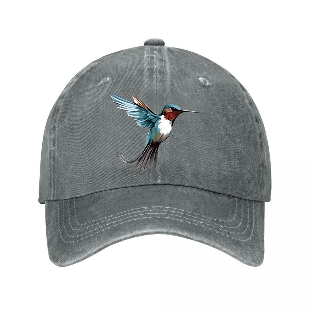 Hummingbird Graphic Cap New Vintage Washed Cotton Baseball Cap Parent Kids Sun Hats