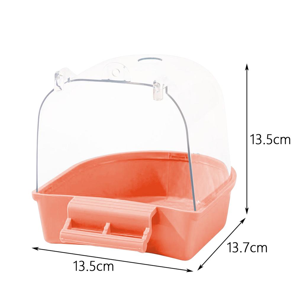 Bird Bath Box Lovebirds Small Birds Parakeets Caged Parrot Bathing Tub for Parakeet Canary Budgerigar Cage Accessories
