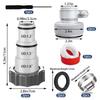 Pool Hose Adapter A with Collar Replacement for Threaded Connection Pumps Converts 1.5" To 1.25" Hose Accessories