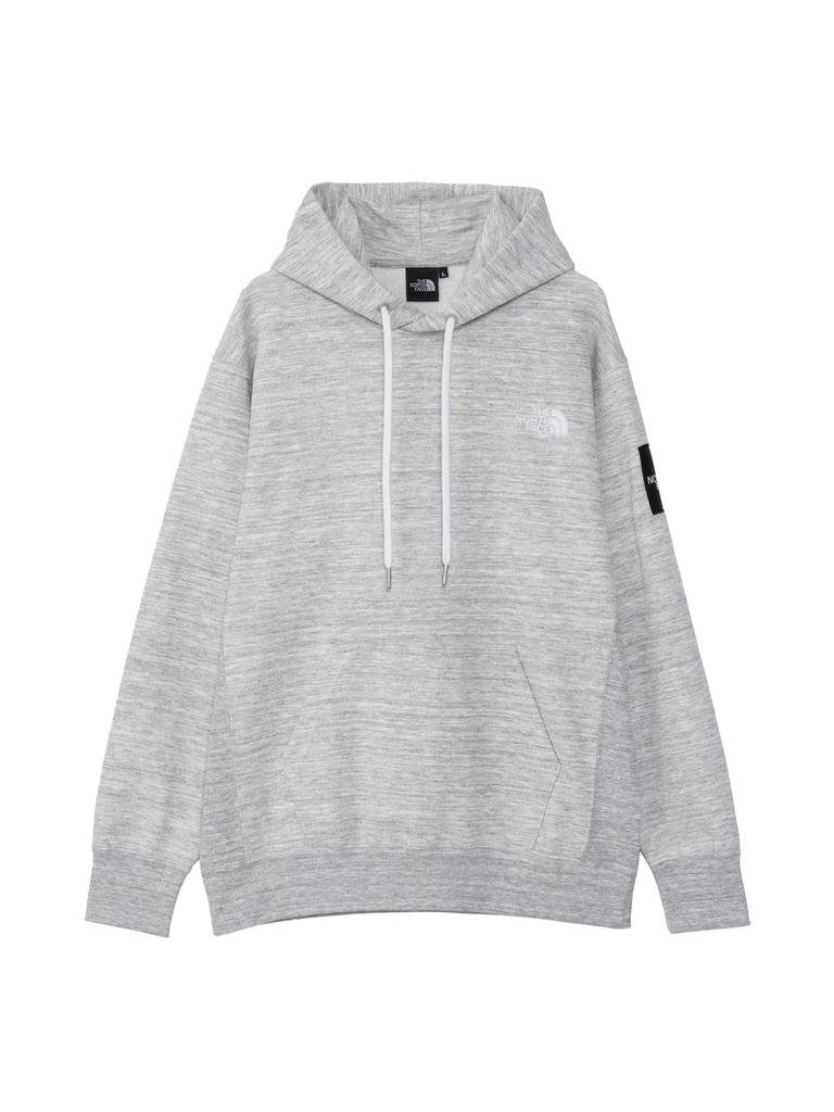 North Square Logo Fleece Mixed M [The Face] Hoodie, Unisex, Lining, Warm, Gray,