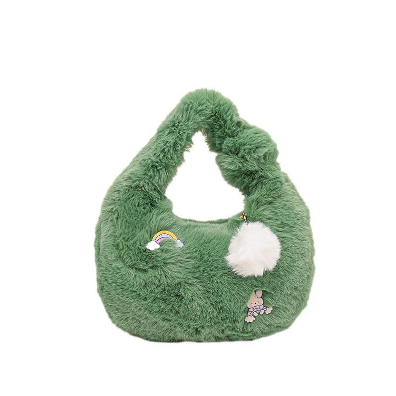 Soft Faux Fur Crossbody Bag With Cell Phone And Card Slots For Women