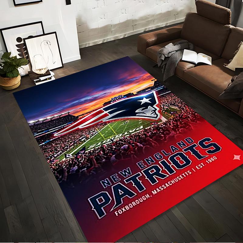 New England Patriots Logo Stadium Design Rug Non-slip rug suitable for living room and bedroom sofas sofas