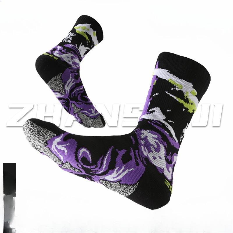 Șosete de baschet, Tălpi prosop pentru bărbați, Șosete sport groase de lungime medie pentru alergare, Versatile de lungime medie pentru toate sezoanele, Rezistente la uzură